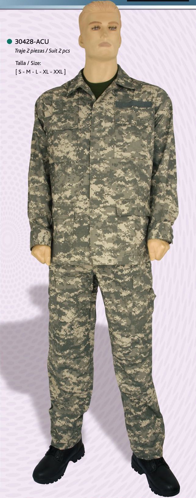 Uniforme ACU camuflaje AT digital, 2 piezas