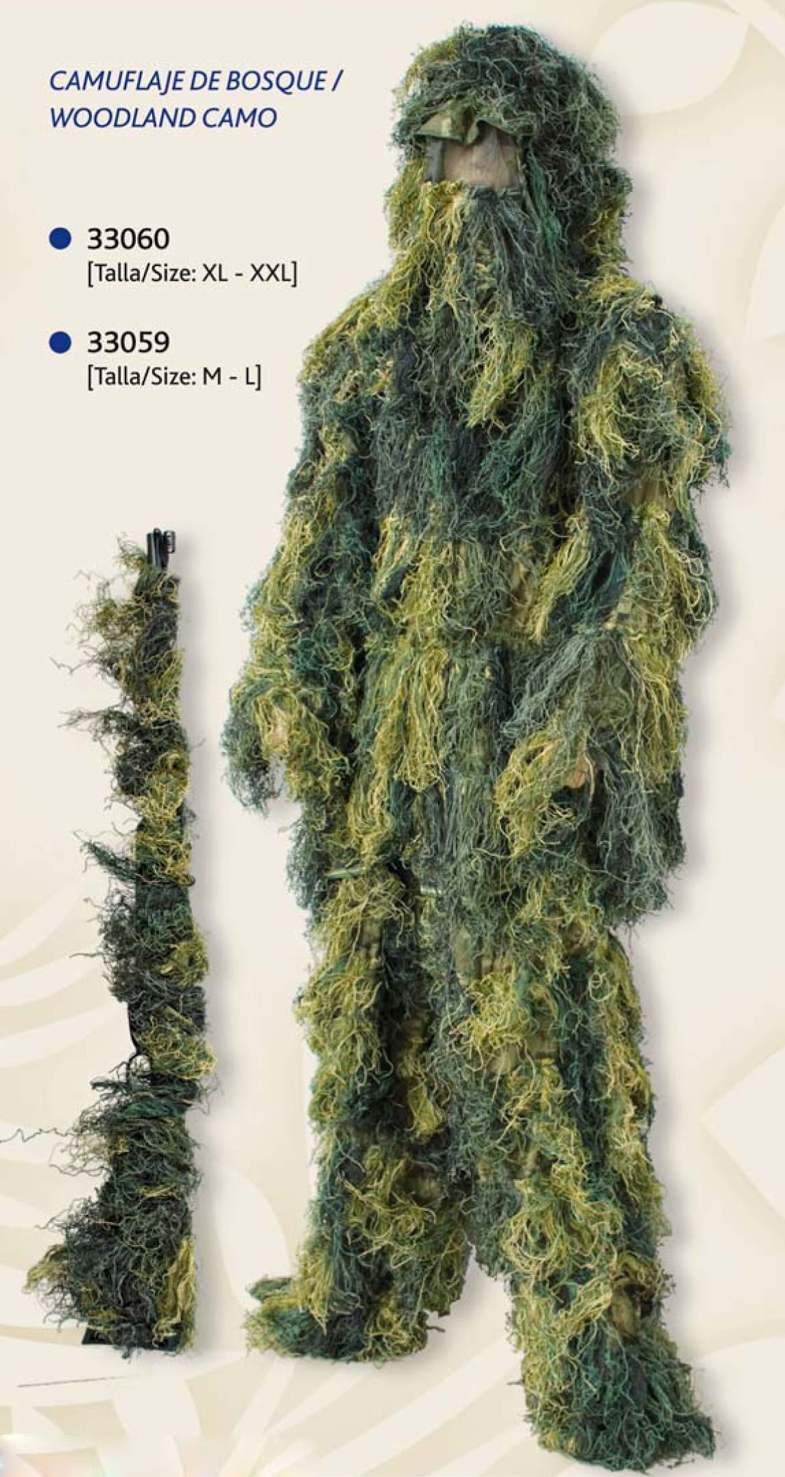 Traje de camuflaje bosque - guillie woodland -