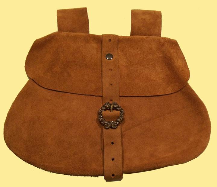 Bolsa de cuero redondeada