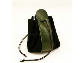 Bolsa pequeña medieval de piel. Limosnera 10x10cm