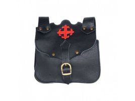 Bolsa piel blanca calatrava templario hospitalario