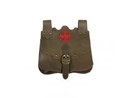 Bolsa piel blanca calatrava templario hospitalario