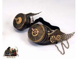 Gafas goggles steampunk aladas alas metal