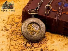 Reloj de bolsillo mecánico cuerda Art Nouveau