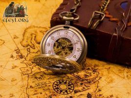 Reloj de bolsillo mecánico cuerda steampunk engranajes