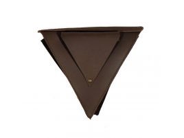 Bolsa medieval triangular cuero piel decorada remaches