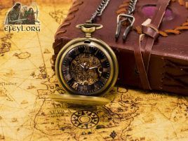 reloj bolsillo steampunk mecanico cadena cuerda