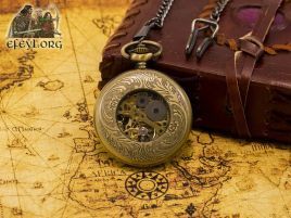 reloj bolsillo steampunk mecanico cadena cuerda