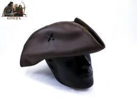 Sombrero cuero piel pirata sparrow black sails