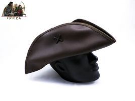 Sombrero cuero piel pirata sparrow black sails