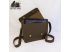 Bolsa piel cuero bandolera rectangular steampunk para tablet