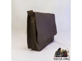 Bolsa piel cuero bandolera rectangular steampunk para tablet