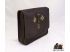 Bolsa piel cuero bandolera rectangular steampunk para tablet