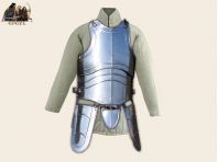 Gambeson crudo coraza acero escarcelas