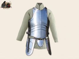 Gambeson crudo coraza acero escarcelas