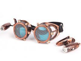 Gafas goggles steampunk con luz