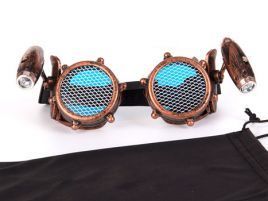 Gafas goggles steampunk con luz