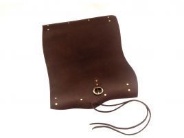 porta pergaminos piel funda cuero papel mapa medieval rollo