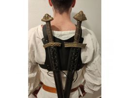 Funda espalda doble dos espadas softcombat acero