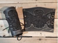 Brazales medievales piel anillas