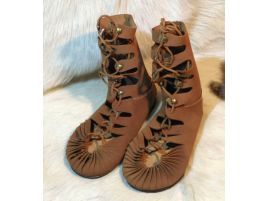 Sandalia bota romana piel cuero
