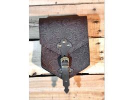 Bolsa piel repujada medieval steampunk