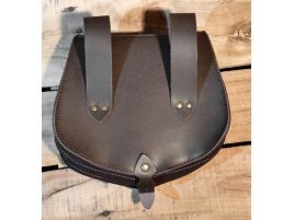 Bolsa piel grabados medieval cuero