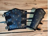 Brazales piel remaches rustico vikingo medieval