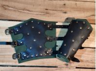 Brazales piel remaches rustico vikingo medieval