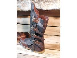 Polainas cubrebotas piel hebillas