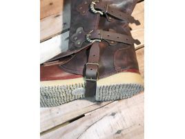 Polainas cubrebotas piel hebillas