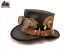 sombrero copa steampunk piel cuero