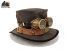 sombrero copa steampunk piel cuero