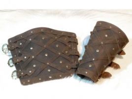 Brazales nordicos piel medieval