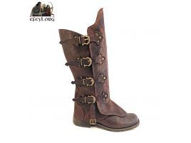 Polainas cubrebotas piel hebillas