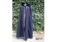 Capa medieval lana ribete capucha larga