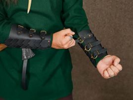 Brazales cuero piel escamas