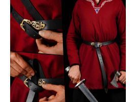 Cinturon medieval vikingo cuero