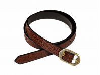 Cinturon medieval estrecho nudos celtas