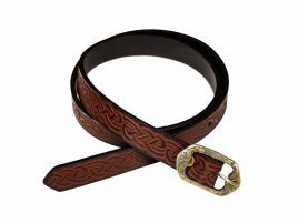 Cinturon medieval estrecho nudos celtas