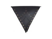 Bolsa medieval triangular de piel decorada con remaches