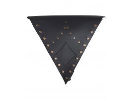 Bolsa medieval triangular cuero piel decorada remaches