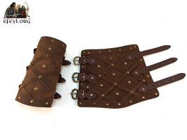 Brazales cuero medieval nordicos piel
