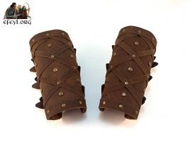 Brazales cuero medieval nordicos piel