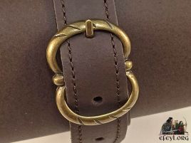 Bolsa piel cuero caballero medieval limosnera