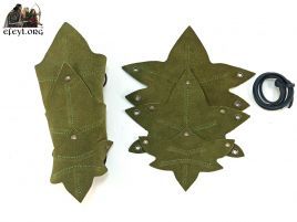 Brazales serraje hojas elficas