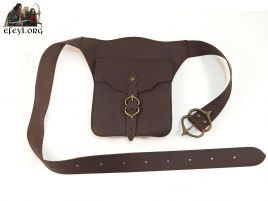 Bolsa cuero cinturon medieval reinonera