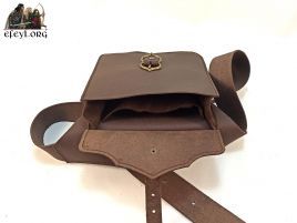 Bolsa cuero cinturon medieval reinonera
