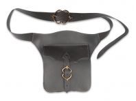 Bolsa cuero cinturon medieval reinonera