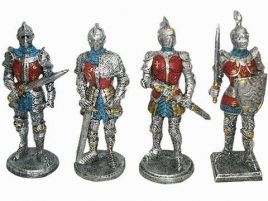 Set 4 caballeros coloreados